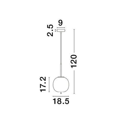 Nova Luce Lato E14 skleněné závěsné svítidlo