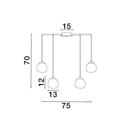 Nova Luce The Egg G9 skleněné závěsné svítidlo