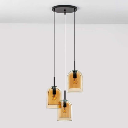 Nova Luce Velor trio E27 skleněné závěsné svítidlo