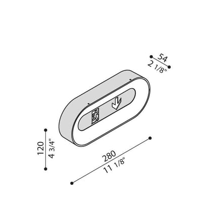 Lombardo Ross 280 LED designové nouzové svítidlo IP66