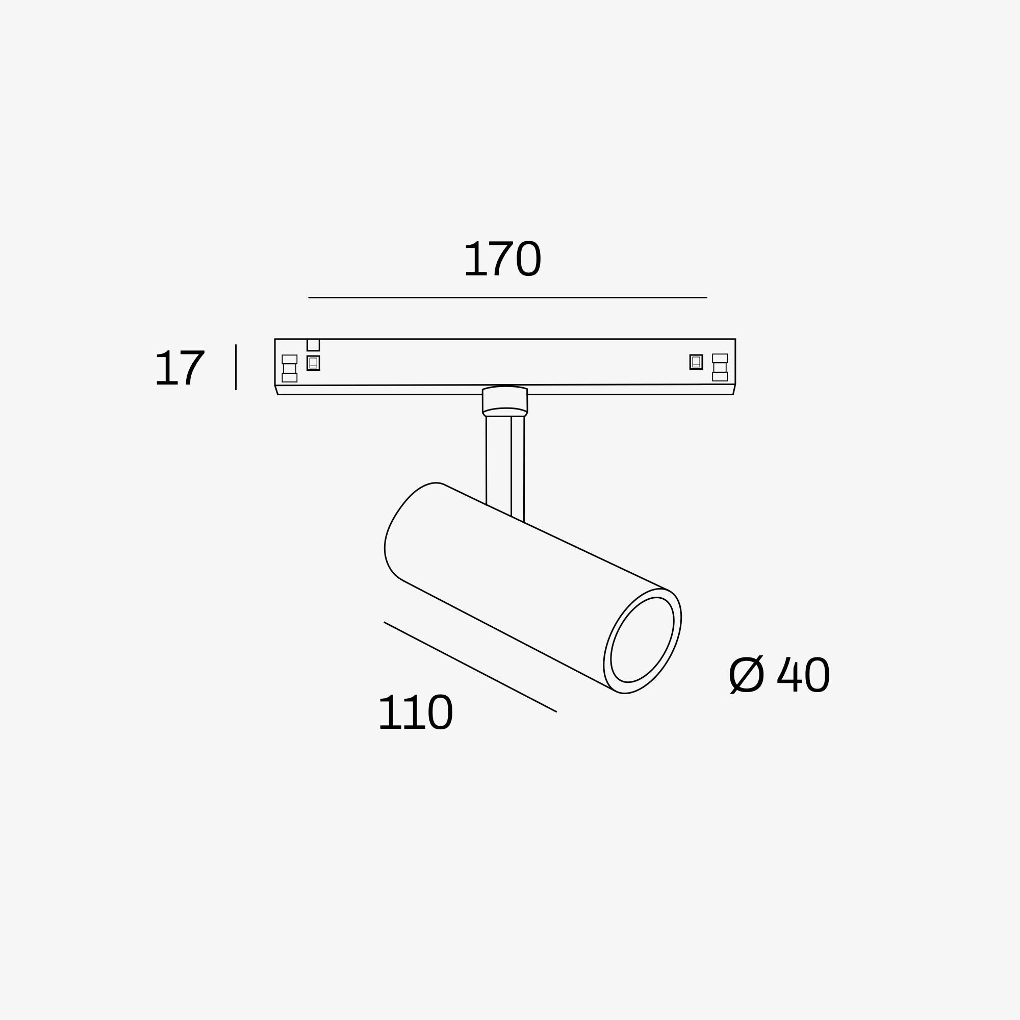 Internova Sottile LED svítidlo pro 48V lištu bílé