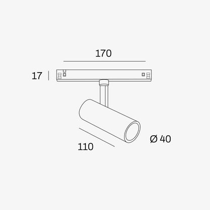 Internova Sottile LED svítidlo pro 48V lištu bílé