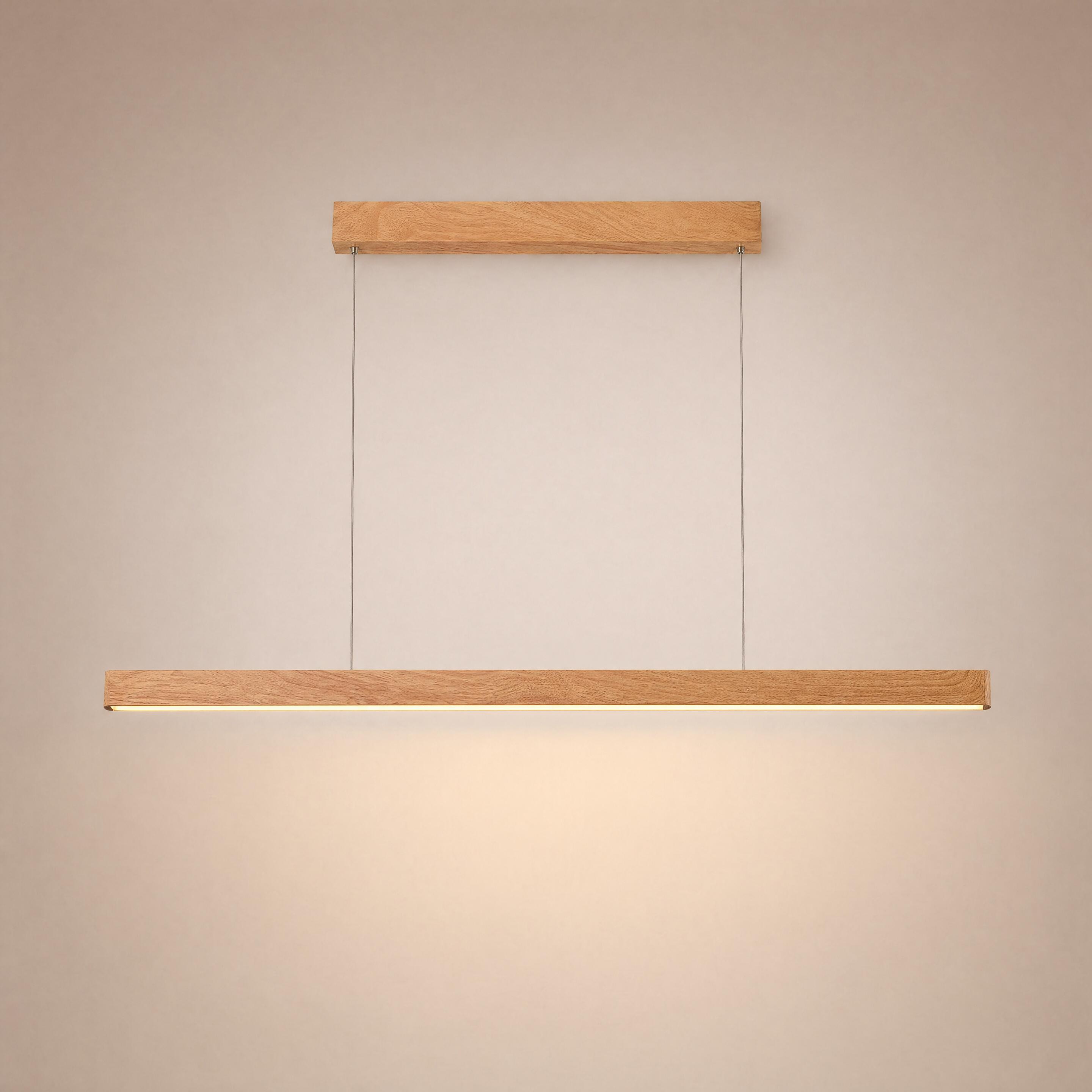 VK Light Orra LED függesztett, vonal alakú fa lámpa