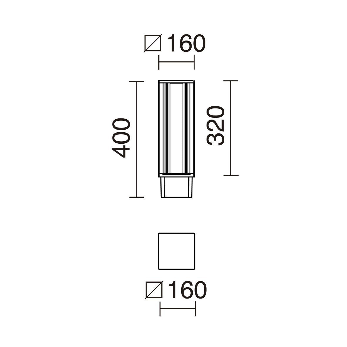 Cristher Aura LED sloupkové svítidlo černé