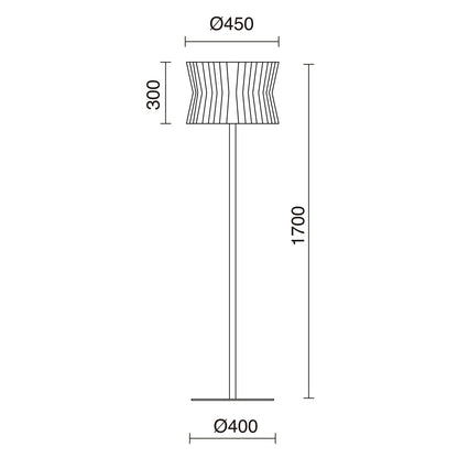 Exo Cora F E27 stojací svítidlo černé
