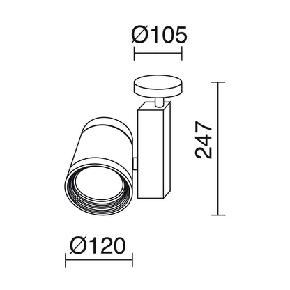 Indeluz Florida LED stropní svítidlo černé