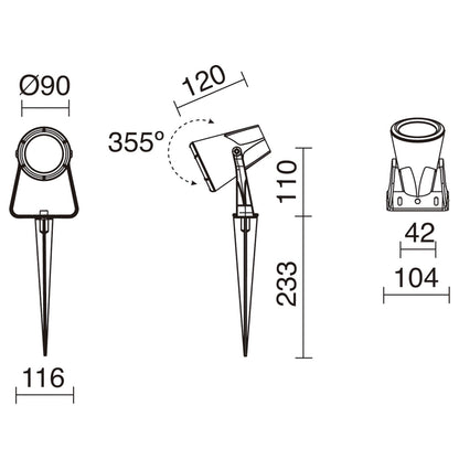 Dopo Geronimo GU10 bodové svítidlo