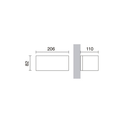 Dopo Isora down rectangle LED přisazené svítidlo bílé