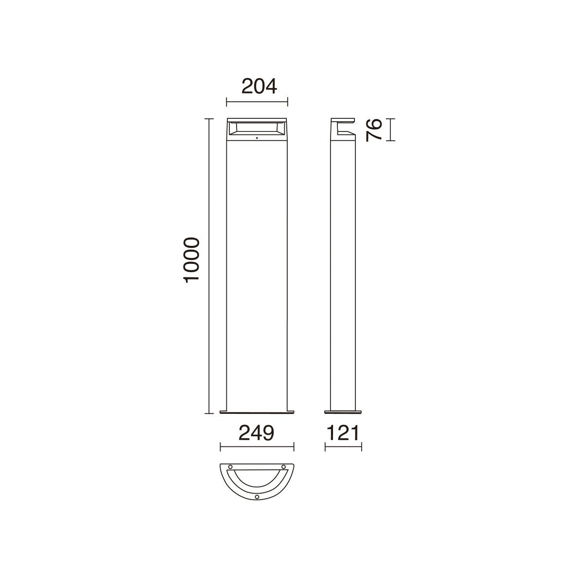 Dopo Loop LED sloupkové svítidlo černé
