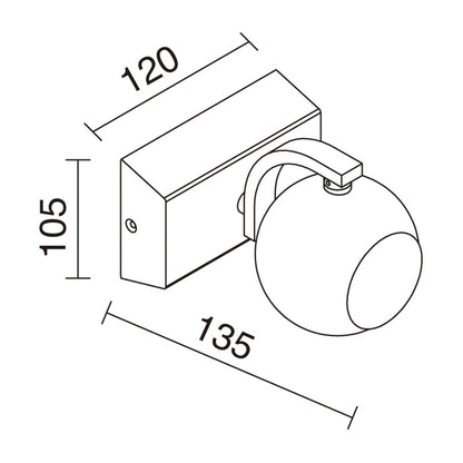 Exo Moon Uno LED nástěnné svítidlo