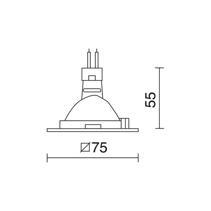 Indeluz Nix Square GU10 zápustné svítidlo bílé
