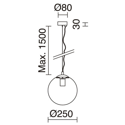 Exo Oxy čirá E27 závěsné svítidlo černé