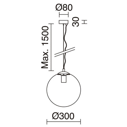 Exo Oxy čirá E27 závěsné svítidlo černé