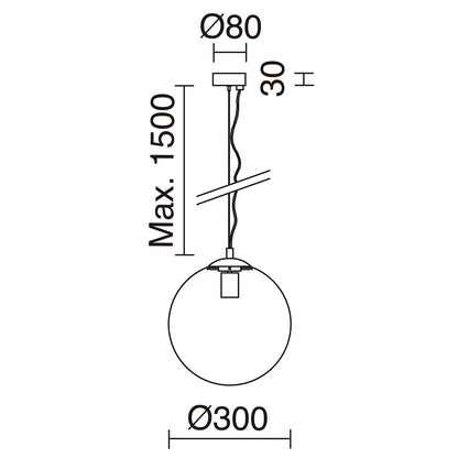 Exo Oxy čirá E27 závěsné svítidlo chromové