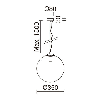 Exo Oxy čirá E27 závěsné svítidlo chromové
