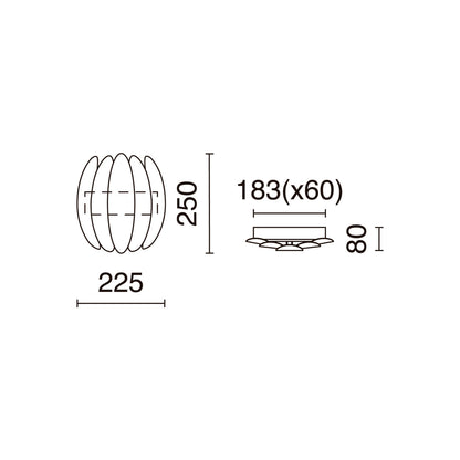 Exo Petal LED nástěnné svítidlo černé