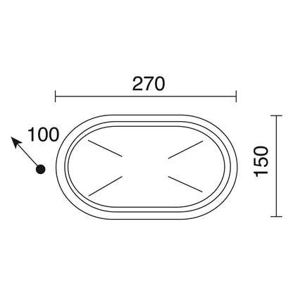 Cristher Plaff oval E27 přisazené svítidlo černé