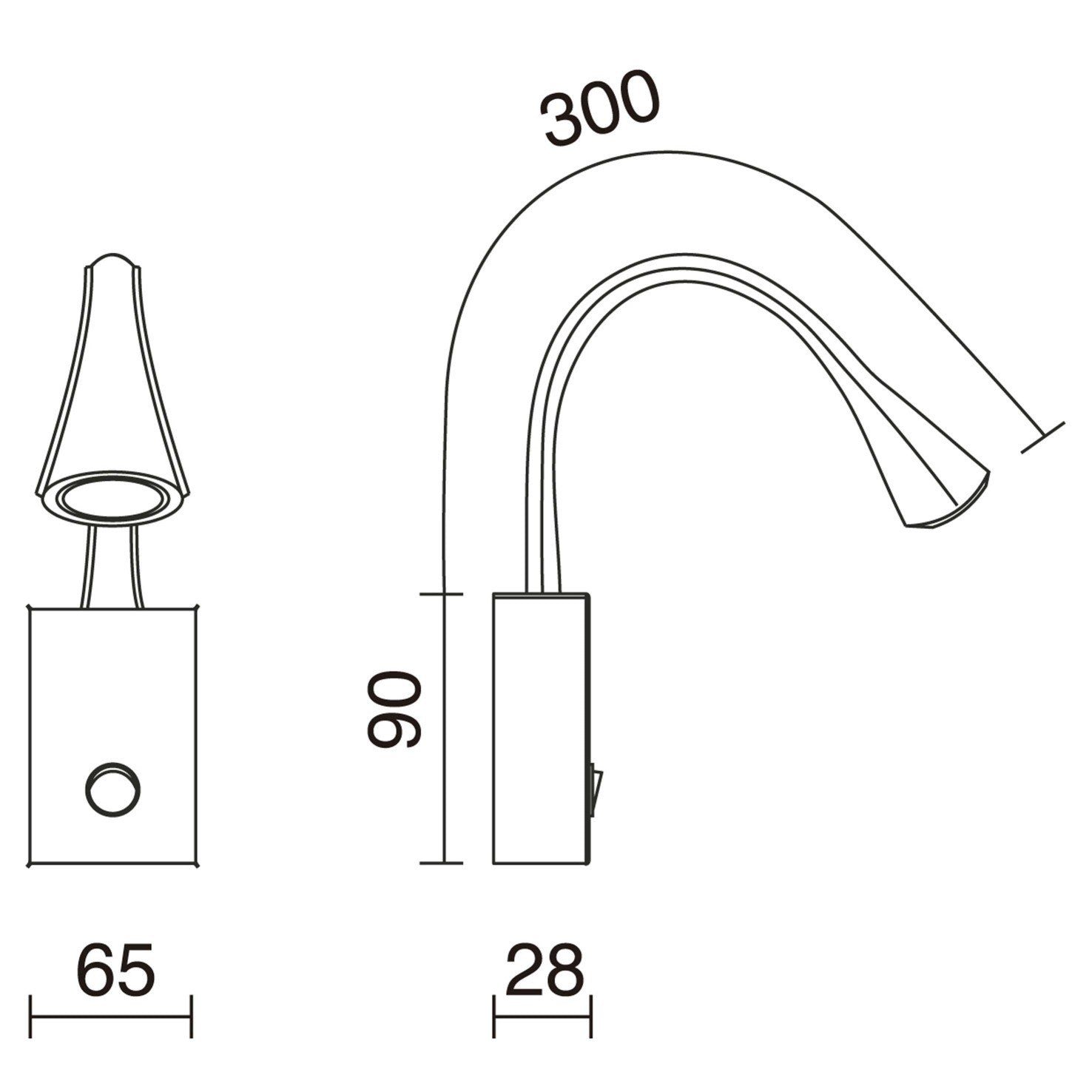 Exo Skin LED nástěnné svítidlo hnědé
