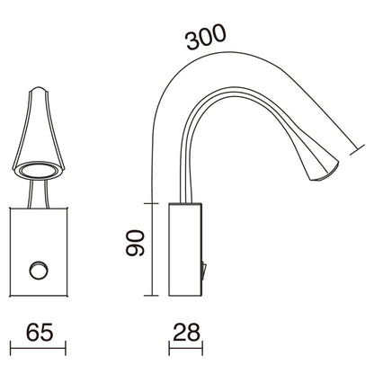 Exo Skin LED nástěnné svítidlo hnědé