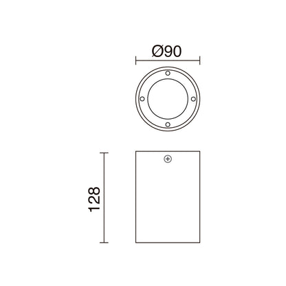 Cristher Stone round GU10 přisazené svítidlo antracitové