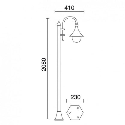 Dopo Classical Trom E27 sloupové svítidlo černé