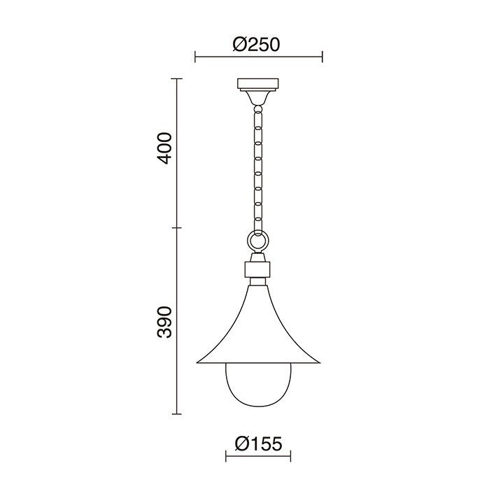 Dopo Trom C E27 závěsné svítidlo bílé