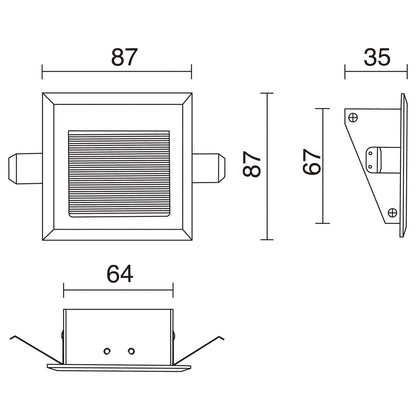 Indeluz Window 2 LED zápustné svítidlo bílé