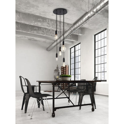 Exo Atu style E27 závěsné svítidlo černé