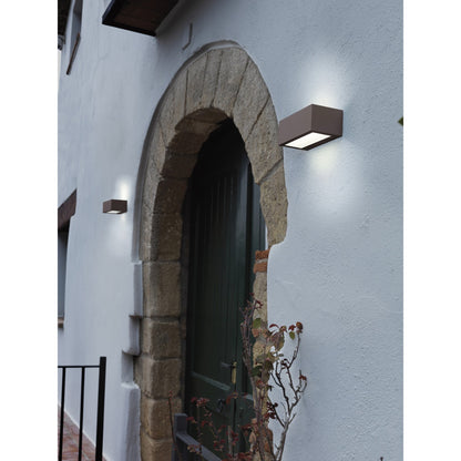 Dopo Isora up/down rectangle LED přisazené svítidlo šedé