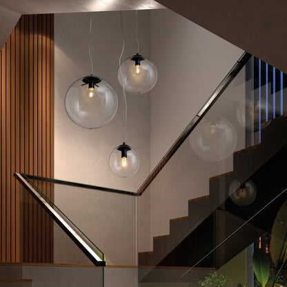 Exo Oxy čirá E27 závěsné svítidlo černé