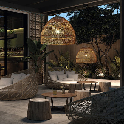 Exo Vietnam E27 závěsné svítidlo světlé