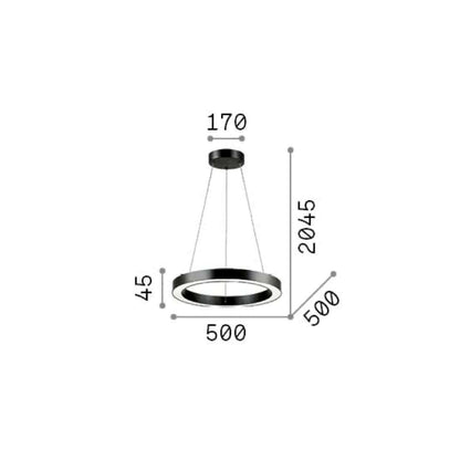 Ideal lux Oracle LED kruhové svítidlo černé