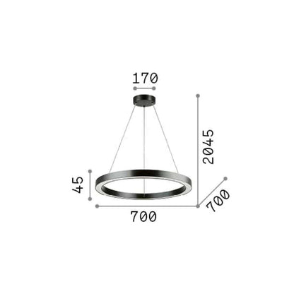 Ideal lux Oracle LED kruhové svítidlo černé